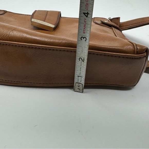 Y2K Liz Claiborne Brown Top Handle Small Shoulder Bag Purse Vintage - Picture 10 of 11